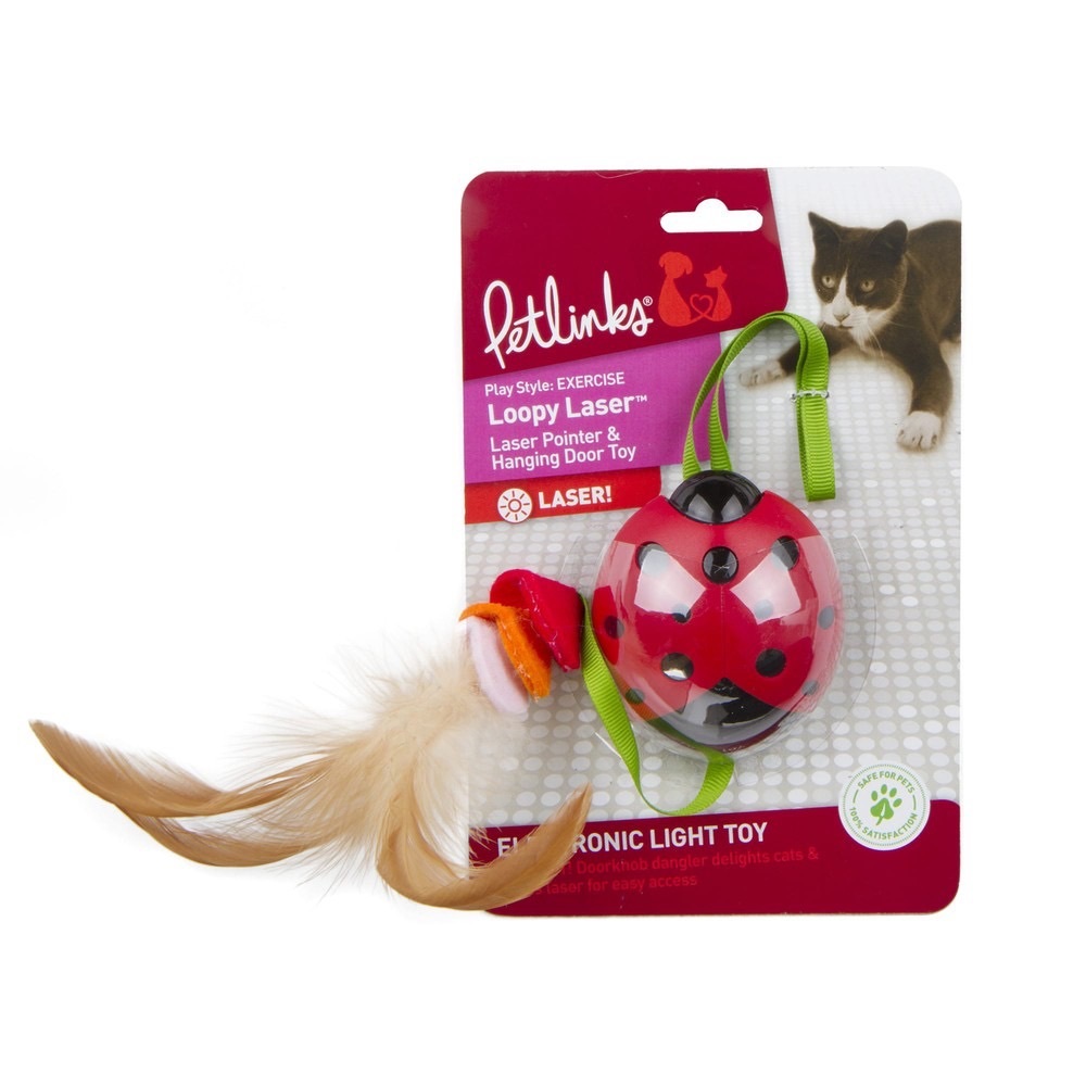 Loopy Laser Cat Toy - Petlinks Toy 2-in-1 Laser Pointer and Hanging Door Strap